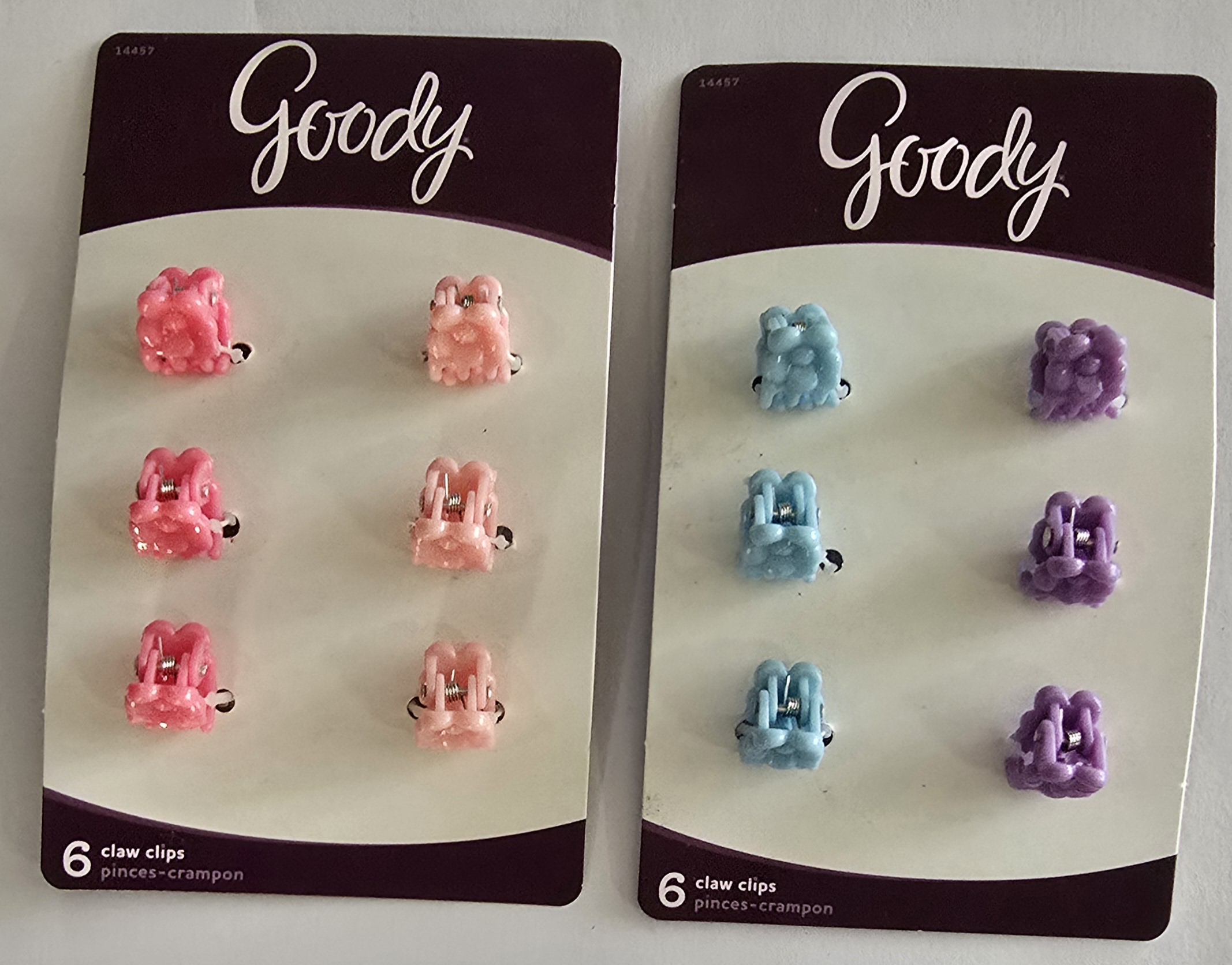 GOODY MINI CLAW CLIPS IN A SHELF DISPLAY BOX MADE FOR WALMART - UPC 041457144572 - PACK: 50